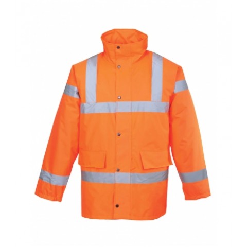 REFLEKTÖRLÜ PARKA TEK RENK TURUNCU